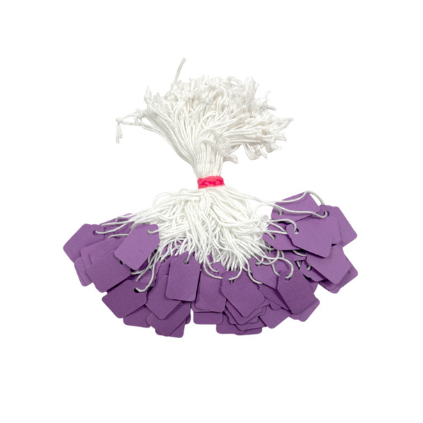 Pack of 1200 Small Purple Strung Tags 13 x 20mm