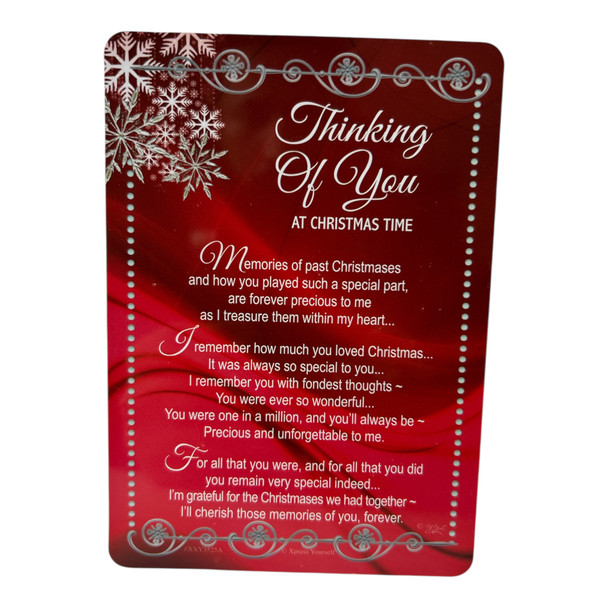 Thinking of You at Christmas Graveside Keepsake Card