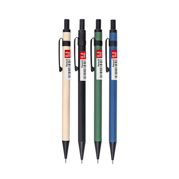 Pack of 4 0.5mm Metal Mechanical Pencils With Eraser