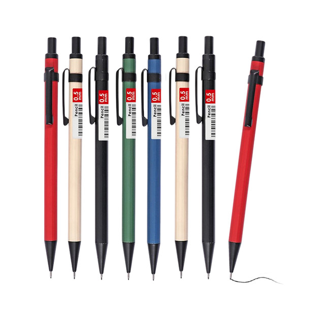 Pack of 8 0.5mm Metal Mechanical Pencils With Eraser