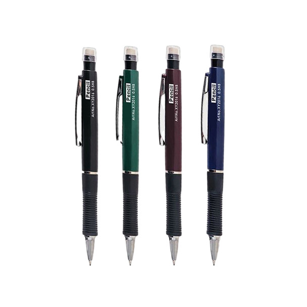 Pack of 4 0.7mm Pen Style Mechanical Pencils With Eraser