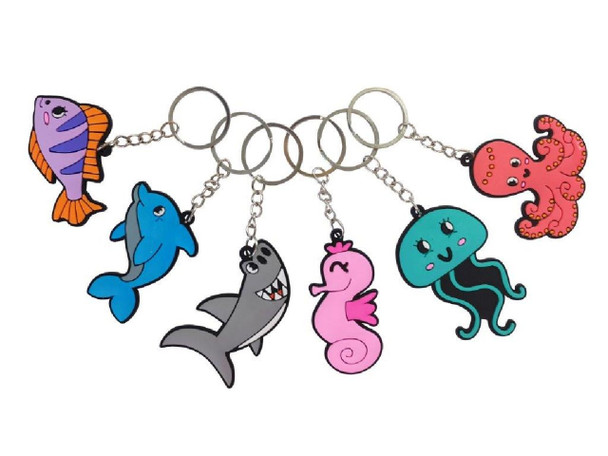 Pack of 6 Sea Animal Keychain