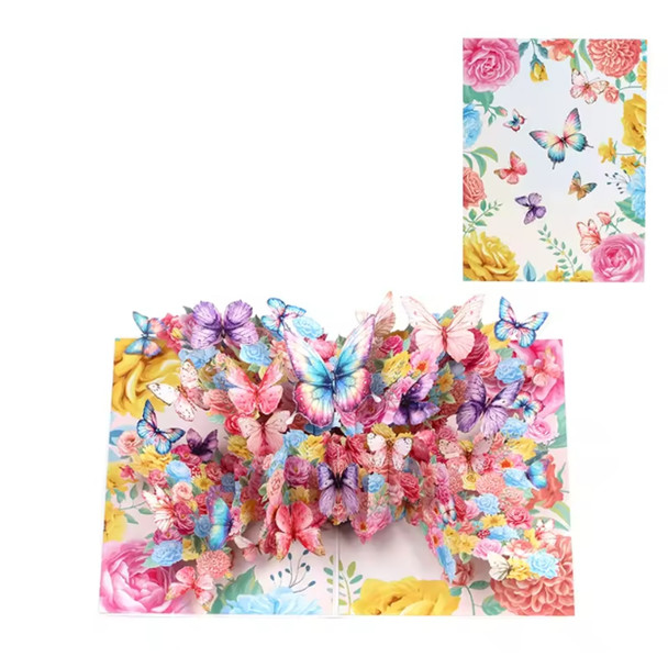 Butterfllies Bloom Garden 3D Pop Up Greeting Card - Mother's Day Anniversary Birthday