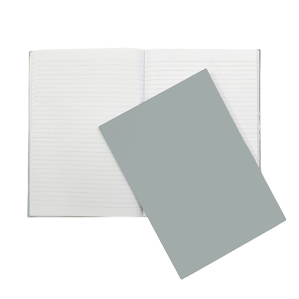 A4 160 Pages 8mm Ruled Grey Casebound Notebook