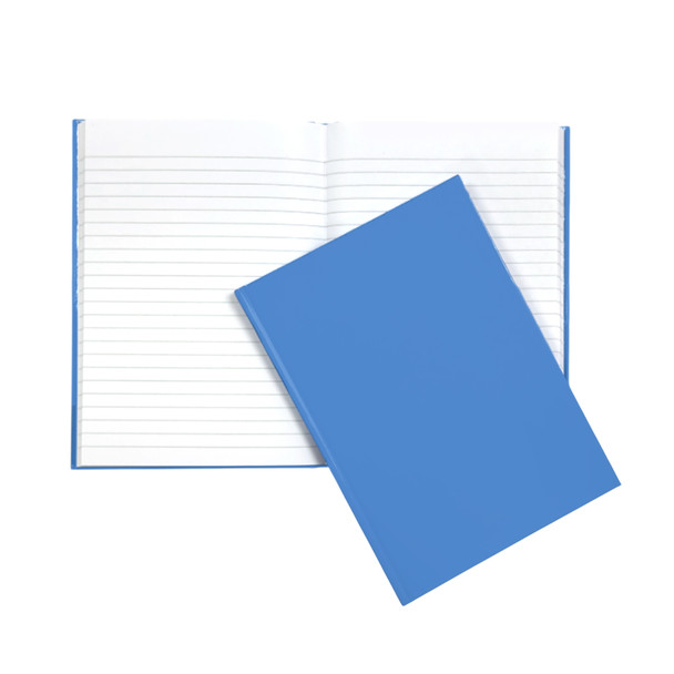A5 160 Pages 8mm Ruled Blue Casebound Notebook