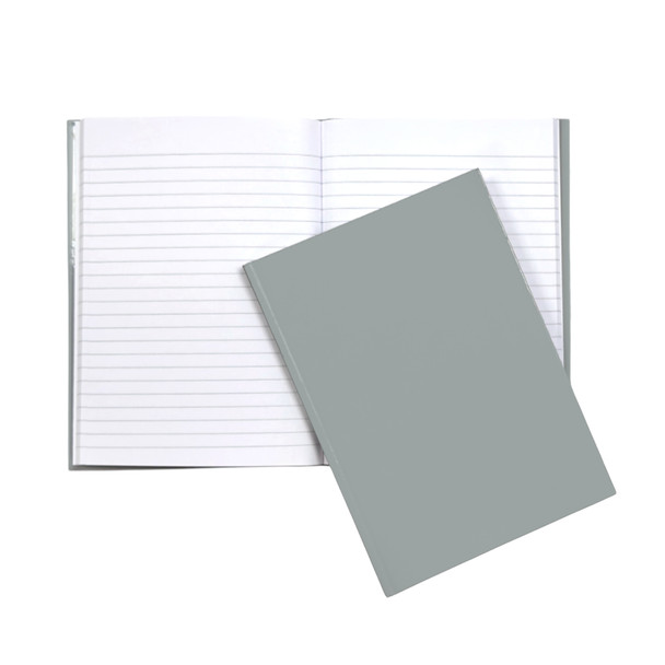 A5 160 Pages 8mm Ruled Grey Casebound Notebook