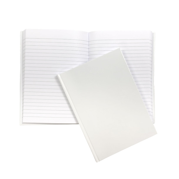 A5 160 Pages 8mm Ruled White Casebound Notebook