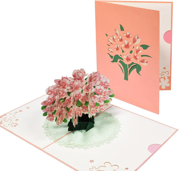 Magnolia Blossom 3D Pop Up Greeting Card - Mother's Day Anniversary Birthday Get Well