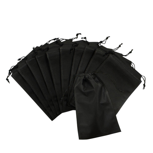 Pack of 25 Black Coloured 35x25cm Non-Woven Drawstring Bags