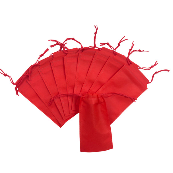 Pack of 25 Red Coloured 48x39cm Non-Woven Drawstring Bags