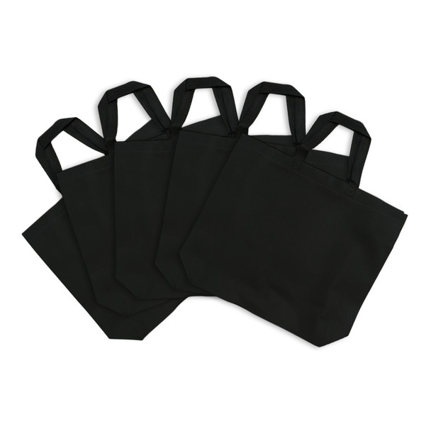 Pack of 25 Black Coloured 35x25x10cm Non-Woven Bags with Handle