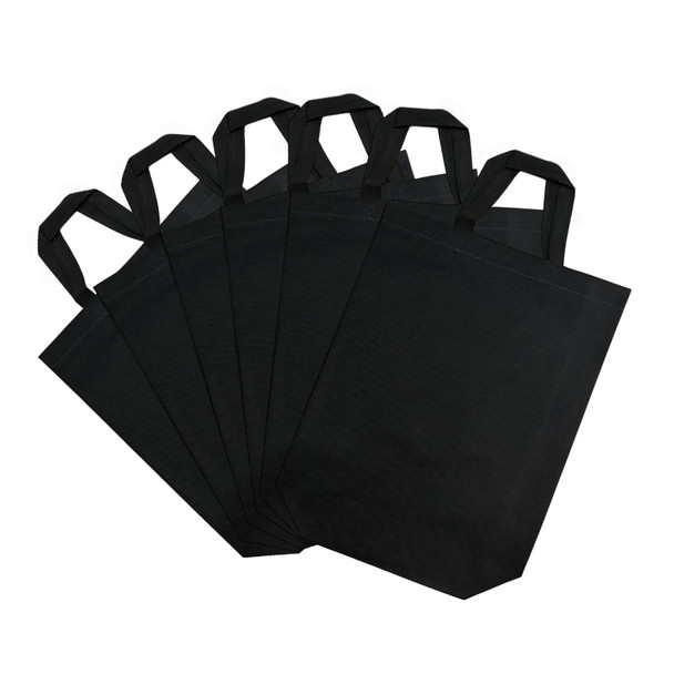 Pack of 25 Black Coloured 35x41x12cm Non-Woven Bags with Handle