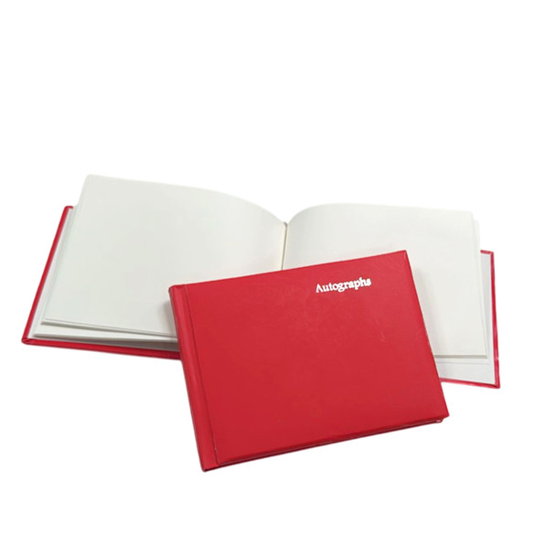 100 Pages Red Autograph Book – School Leavers Signature, End of Term Memory Book