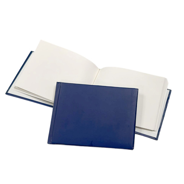 100 Pages Plain Cover Navy Blue Autograph Book – School Leavers Signature, End of Term Memory Book