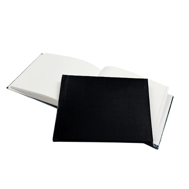 100 Pages Plain Cover Black Autograph Book – School Leavers Signature, End of Term Memory Book