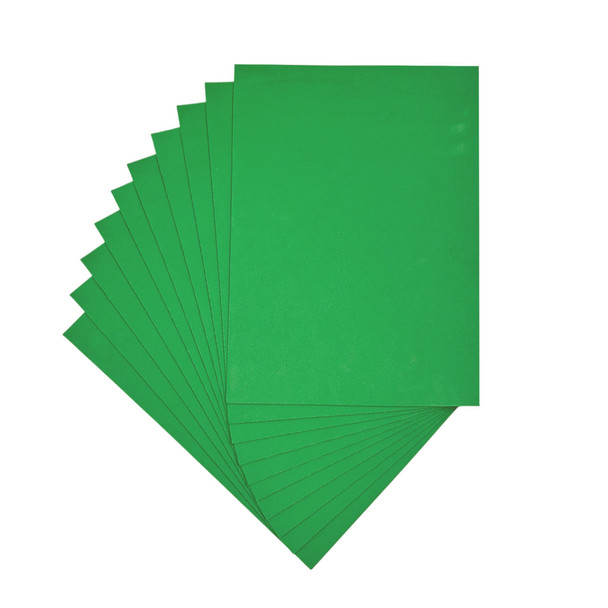 Pack of 10 A4 Green Coloured Eva Foam Sheets
