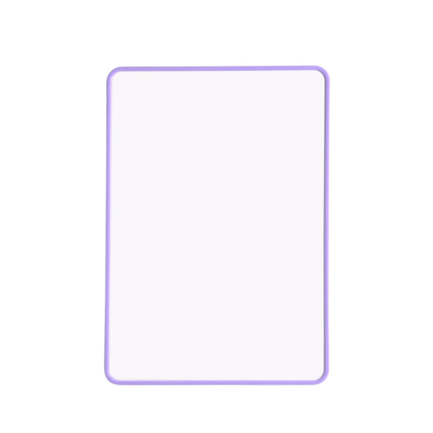 A4 Double Sided Magnetic Erasable MDF Plain Whiteboard With Purple Border