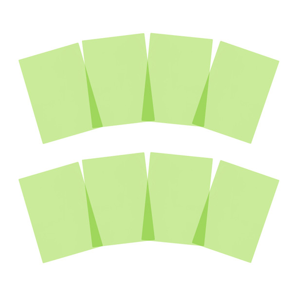 Pack of 8 A4 Plain Light Green Dyslexia Overlay Reading Sheets – PET Material, Rounded Corners