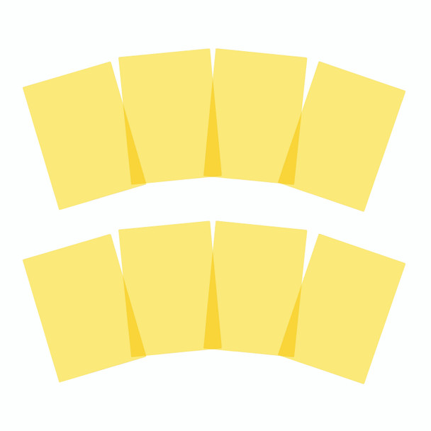 Pack of 8 A4 Plain Yellow Dyslexia Overlay Reading Sheets – PET Material, Rounded Corners