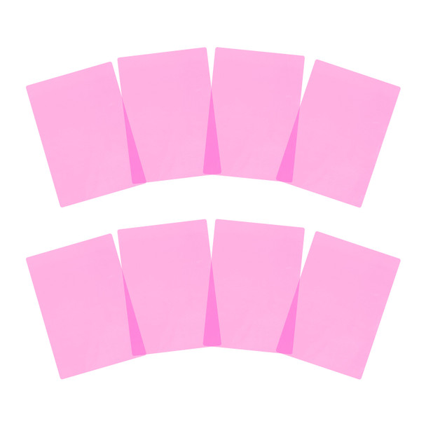 Pack of 8 A5 Plain Pink Dyslexia Overlay Reading Sheets – PET Material, Rounded Corners