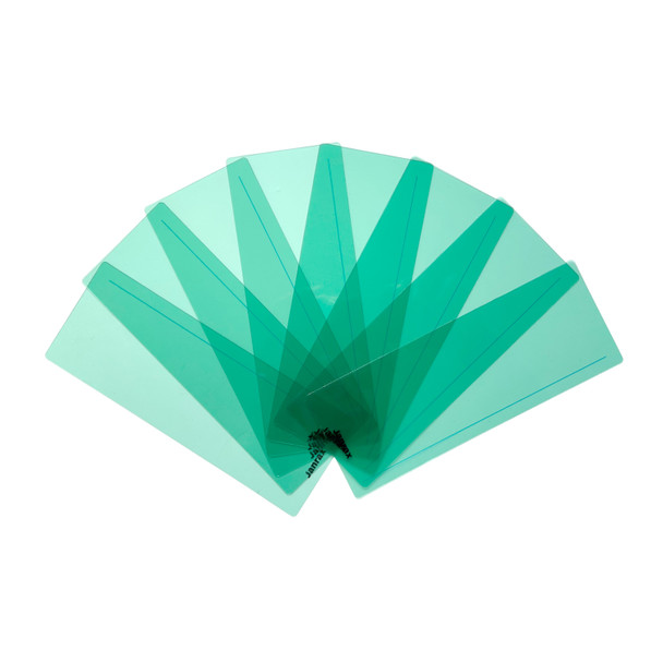 Pack of 8 Cyan 210x80mm Dyslexia Overlay Reading Strips – PET Material, Rounded Corners