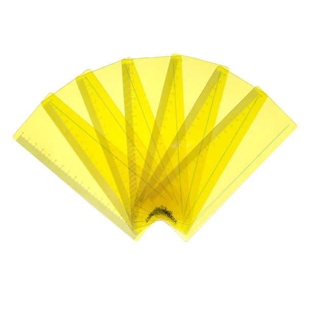 Pack of 8 Yellow 191x70mm Dyslexia Overlay Reading Rulers – PET Material, Rounded Corners