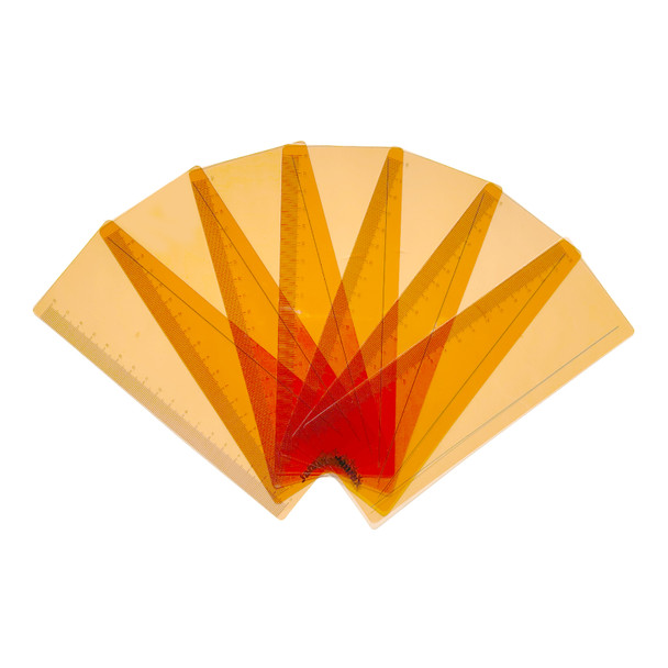 Pack of 8 Peach 191x70mm Dyslexia Overlay Reading Rulers – PET Material, Rounded Corners