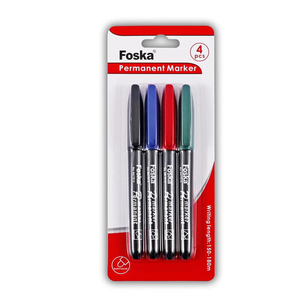 Pack of 4 Colors Smooth Ink Easy Dry Permanent Marker Pens