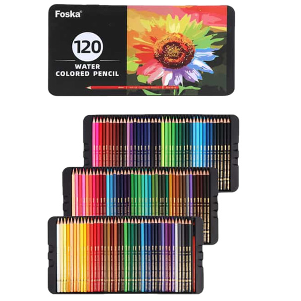 Pack of 120 Professional Water Coloured Pencils