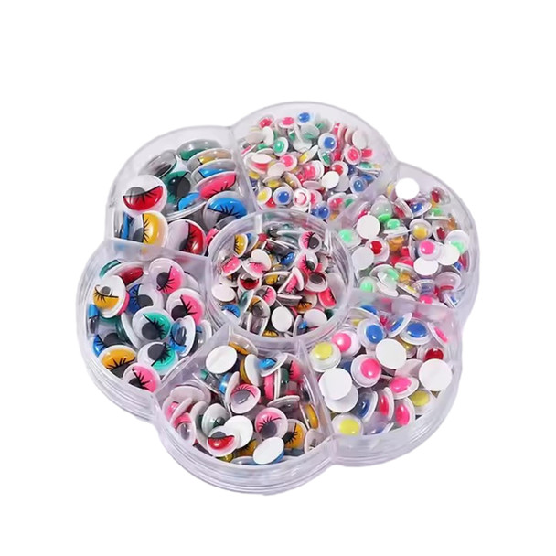 Pack of 550 Pieces Assorted Size Self-Adhesive Colorful Googly Wiggle Eyes