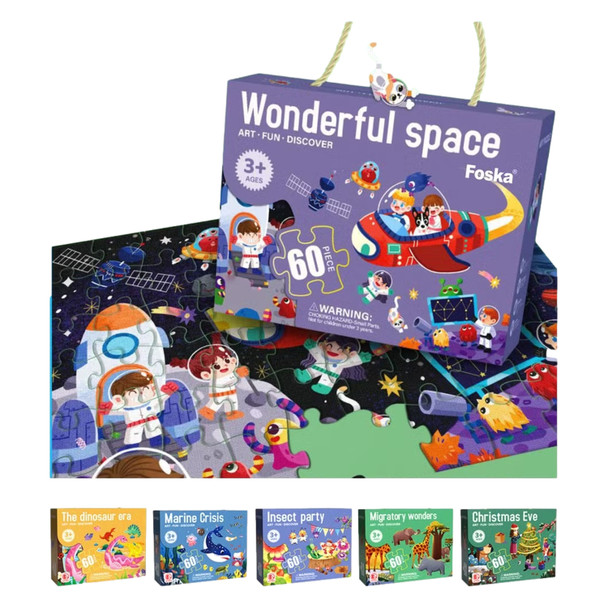 60 Pieces Colorful Cartoon Themes Jigsaw Puzzle