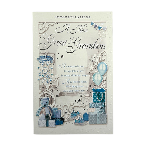 New Great Grandson Congratulations Opacity Card