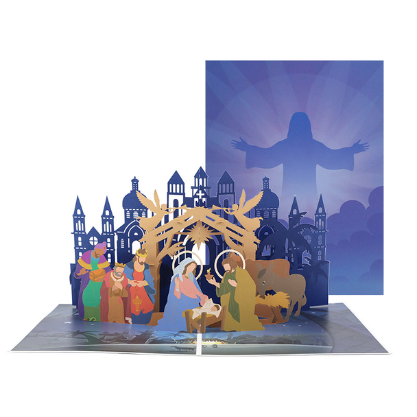 Holy Night Nativity Scene 3D Pop Up Christmas Card