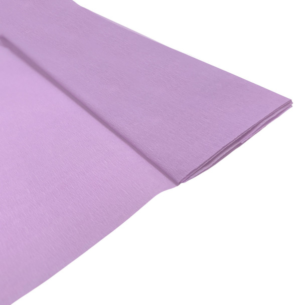 Light Purple Crepe Paper Sheet 50cm x 2m 17GSM 35% Stretch Craft Paper