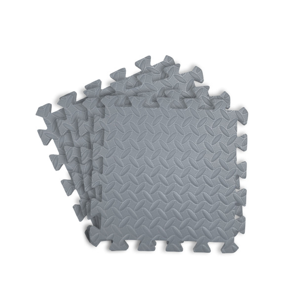 Pack of 4 30x30cm Grey Coloured 1cm Thick EVA Foam Mats