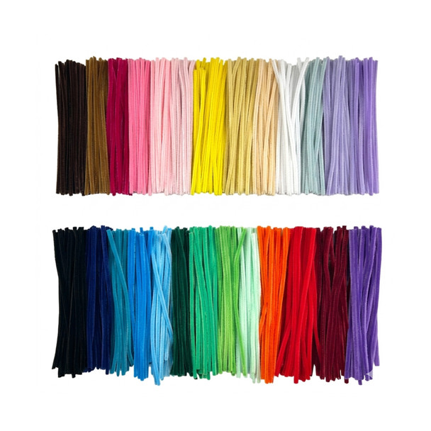Pack of 1350 Assorted Coloured Pipe Cleaners 30cm x 6mm Craft Chenille Stems