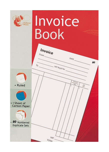A5 80 Number Sheets Invoice Book