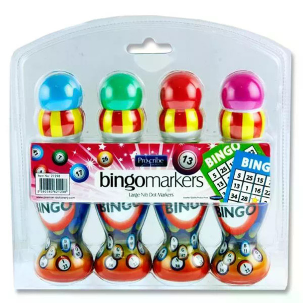 Pack of 4 Assorted Jumbo Bingo Markers by Pro:scribe
