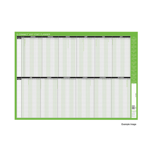 Janrax 2027 Staff 5 Day Week Planner Unmounted - 855 x 610mm