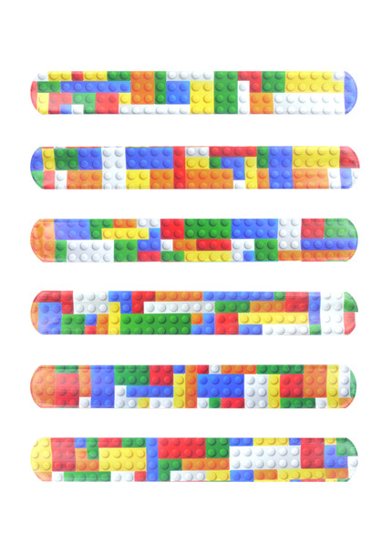 Pack of 64 Brickz Snap Bracelets with Print