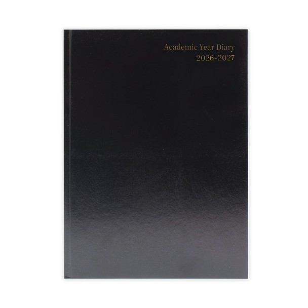 2026-2027 A4 Week To View Black Academic Diary KF3A4ABK26