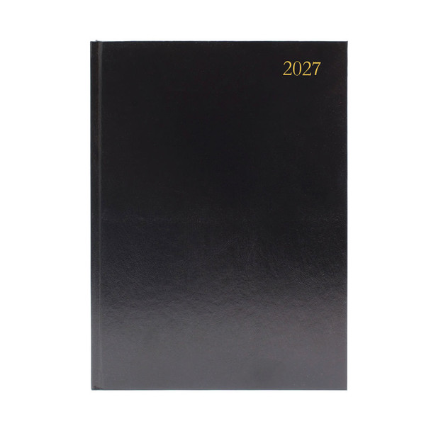 2027 A4 2 Days Per Page Black Desk Diary KFA42BK27