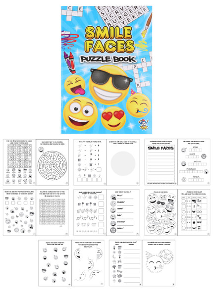 Mini Yellow Smile Face Puzzle Book (10cm x 14.5cm)