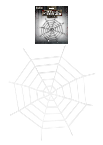 Giant Spider Web Decoration (1.5m) - Spooky Halloween Party Prop for Indoor Outdoor Decor