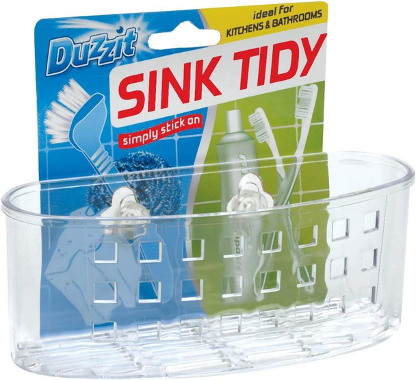Duzzit Sink Tidy-Ideal for Kitchens & Bathrooms, 15.8 x 11.8 x 6.2 cm