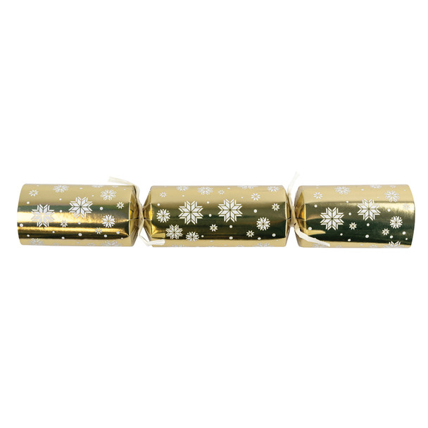 Pack of 50 12" Gold Snoeflake Christmas Dinner Crackers