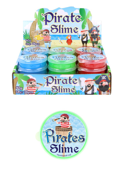 Single Pirate Slime Tub - Pocket Money Toys Party Bag Filler