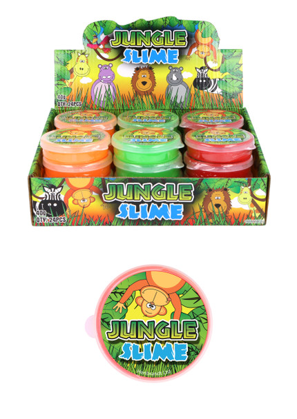 Single Jungle Animal Slime Tub - Pocket Money Toys Party Bag Filler