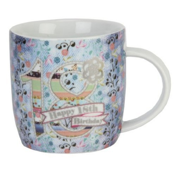 Laura Darrington Patchwork Coll Porcelain Mug - 18th