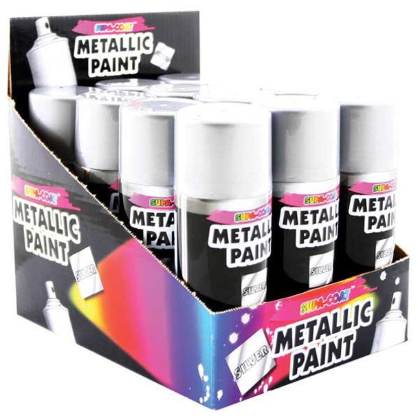 Metallic Silver Lacquer Spray Paint 110ml